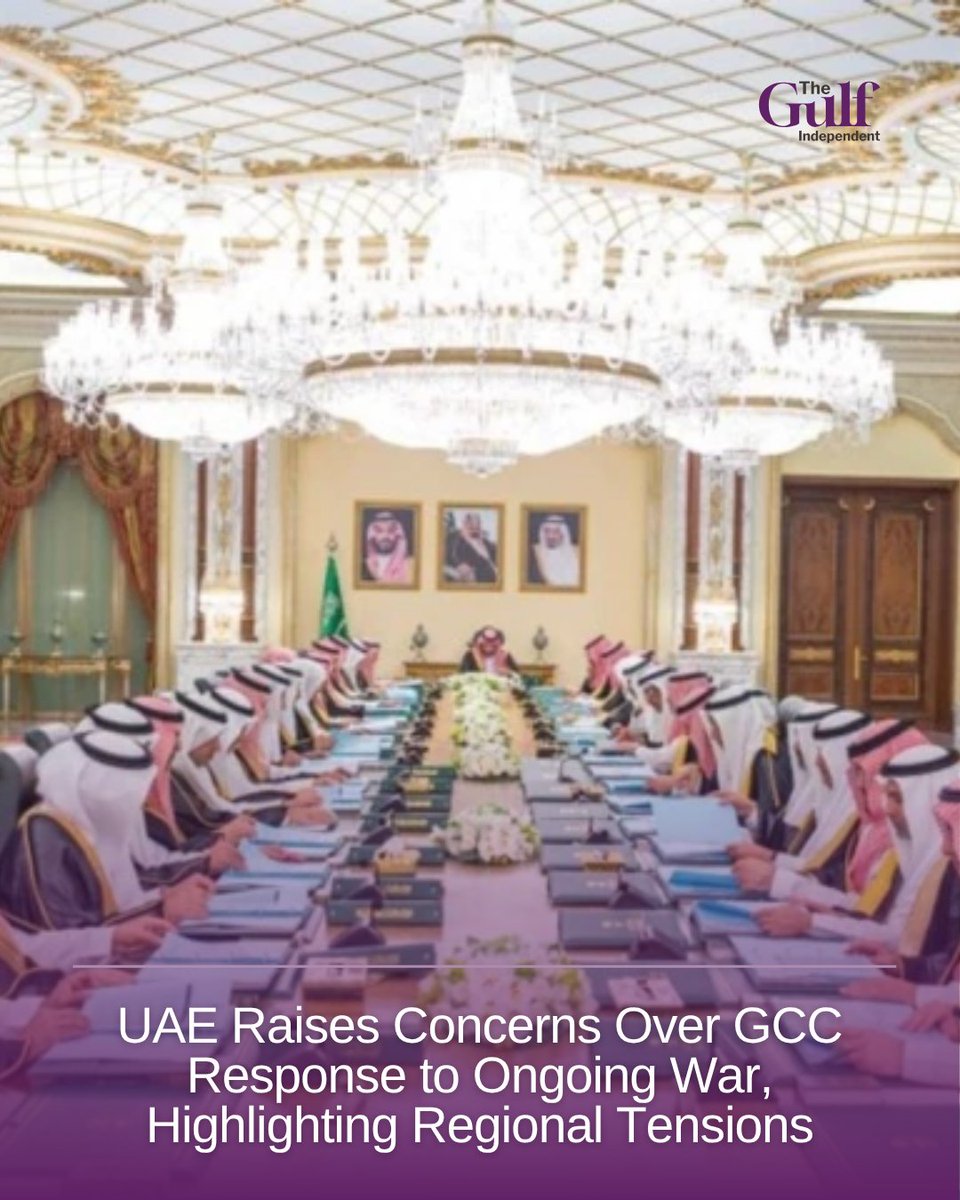 IndependentGulf's tweet image. The GCC is facing fresh scrutiny after the UAE reportedly criticized what it calls an “inadequate response” to the ongoing war. Regional unity is now under the spotlight as tensions rise.
#GCC #UAE #MiddleEast #Geopolitics #BreakingNews