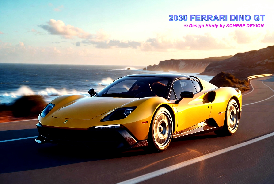 scherfcom's tweet image. 2030 FERRARI DINO GT ... a design study by Dietmar Scherf for Scherf Design.
---
#cars @Ferrari #Dino #designstudio #dietmarscherf #sportscar Lights On #italy #euphoria