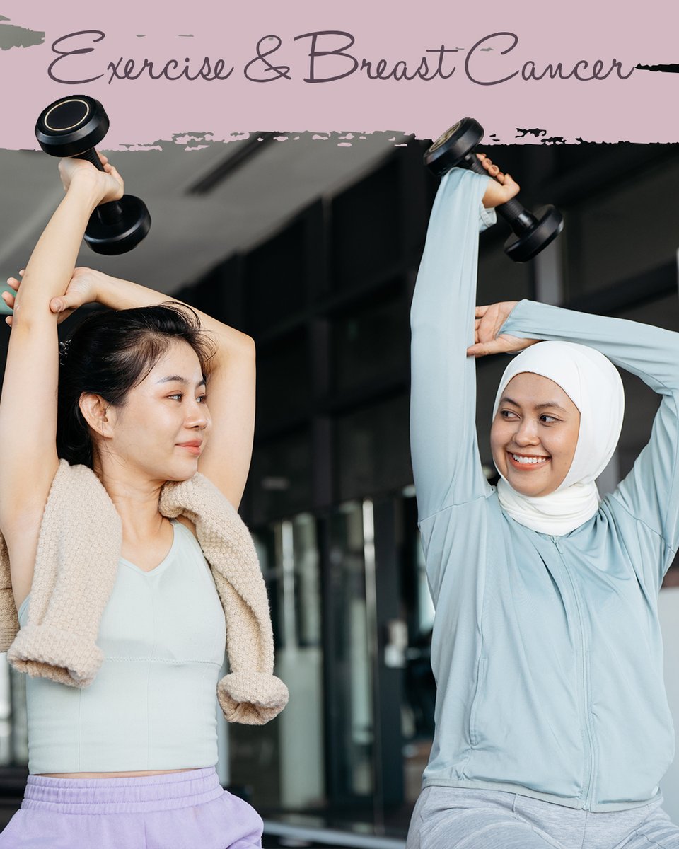 MontclairBreast's tweet image. Staying physically active can help lower your risk of developing breast cancer. Regular exercise may also reduce the chance of recurrence and ease common treatment side effects such as fatigue, pain, depression, and lymphedema.
bit.ly/4mSYfDI

#StayActive #Exercise