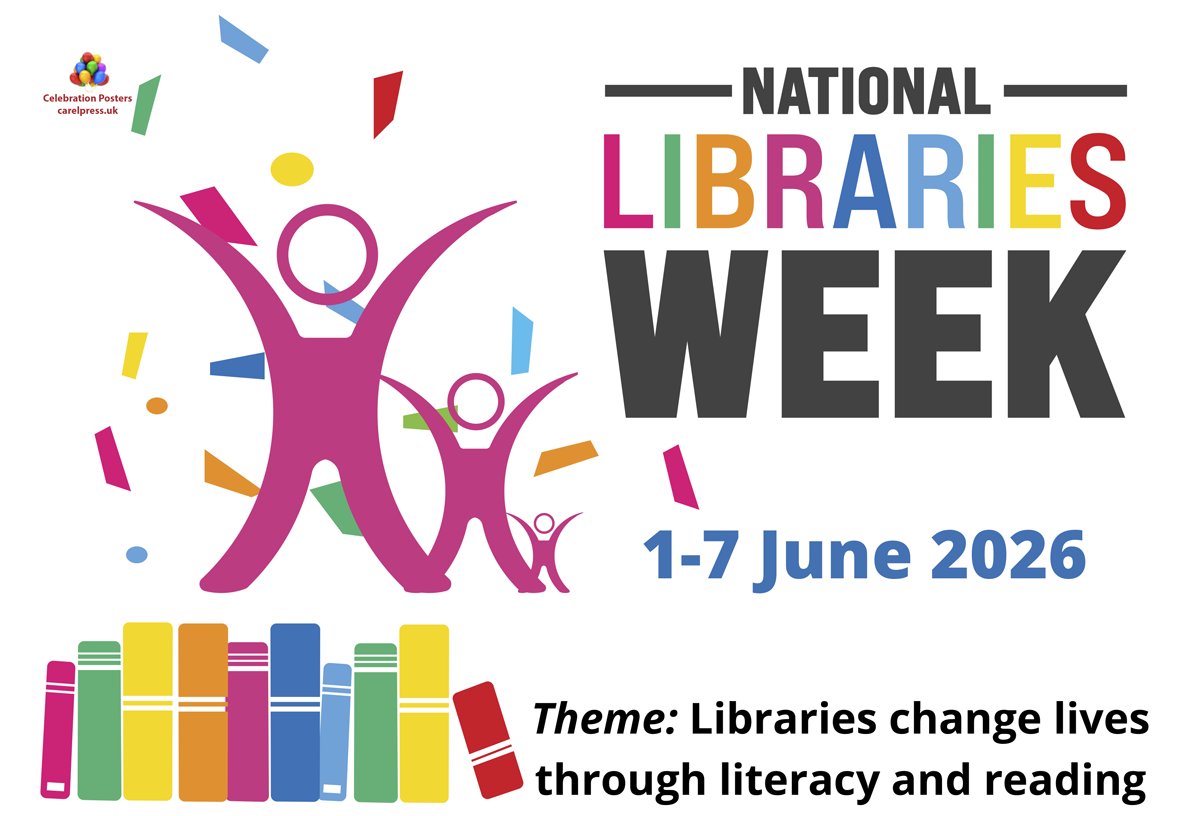 CarelPress's tweet image. We’ve just made this National Libraries Week poster for our Celebration Posters series.
carelpress.uk/celebration_po…

#Librarians #libraries #schoollibrary