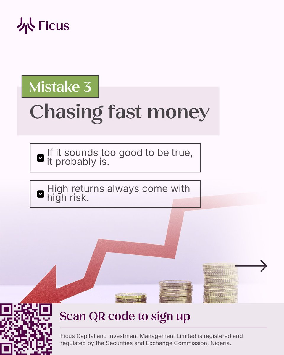 ficuscim's tweet image. Too many Nigerians are investing but not strategically.
Here are 5 common investment mistakes people make and, more importantly, how to avoid them.

Serious about building sustainable financial growth, click the link below 
client.ficus.im/ords/f?p=620:3…::::::
#Invest #Finance #Ficus