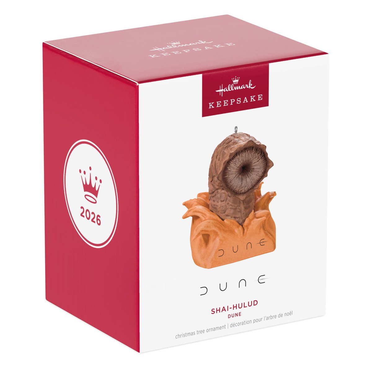 DuneInfo's tweet image. #Dune Product News!
@Hallmark "Shai-Hulud Ornament" will by available 11th July 2026 for $26.99.
3 x 3.25 x 3.25 inches.

Will you be hanging one from your tree? 🎄