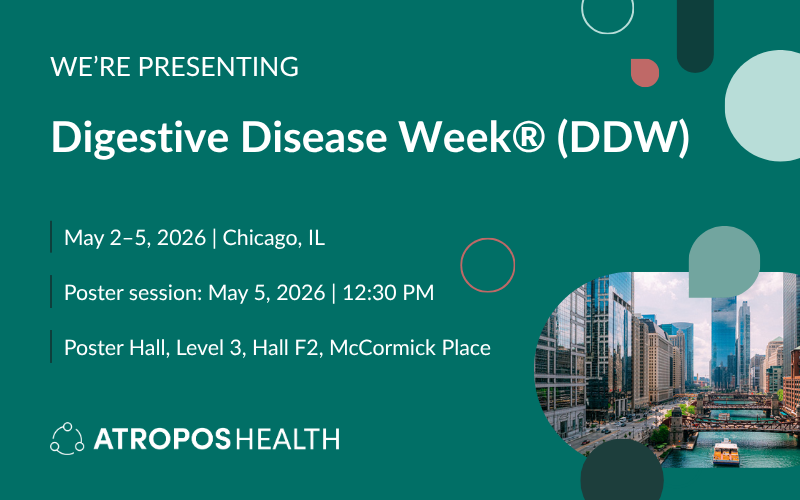 AtroposHealth's tweet photo. We're presenting at @DDWMeeting 2026! See our session: “Impact of JAK Inhibitors on Liver Biochemistries in Patients with Coexisting Autoimmune Hepatitis." Presented by Honor Magon of #AtroposHealth, with co-authors from @unlvmedicine, @StanfordMed, &amp; @AtroposHealth. #DDW2026 https://t.co/g0bYpCDDnA