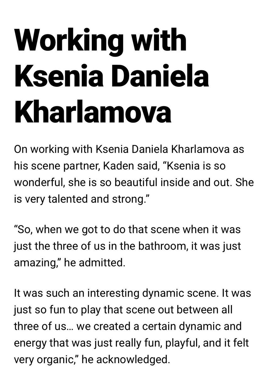 KseniaUpdates's tweet photo. Kaden Connors talks about working with Ksenia Daniela Kharlamova, on ‘Heated Rivalry’, in new article by Markos Papadatos. 

Link: https://t.co/JzSB4CTSwK https://t.co/nwdYrIESnE