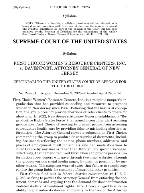 LifeNewsHQ's tweet image. BREAKING: The Supreme Court has unanimously ruled that pro-abortion Democrats can't harass pro-life pregnancy centers in an attempt to shut them down.