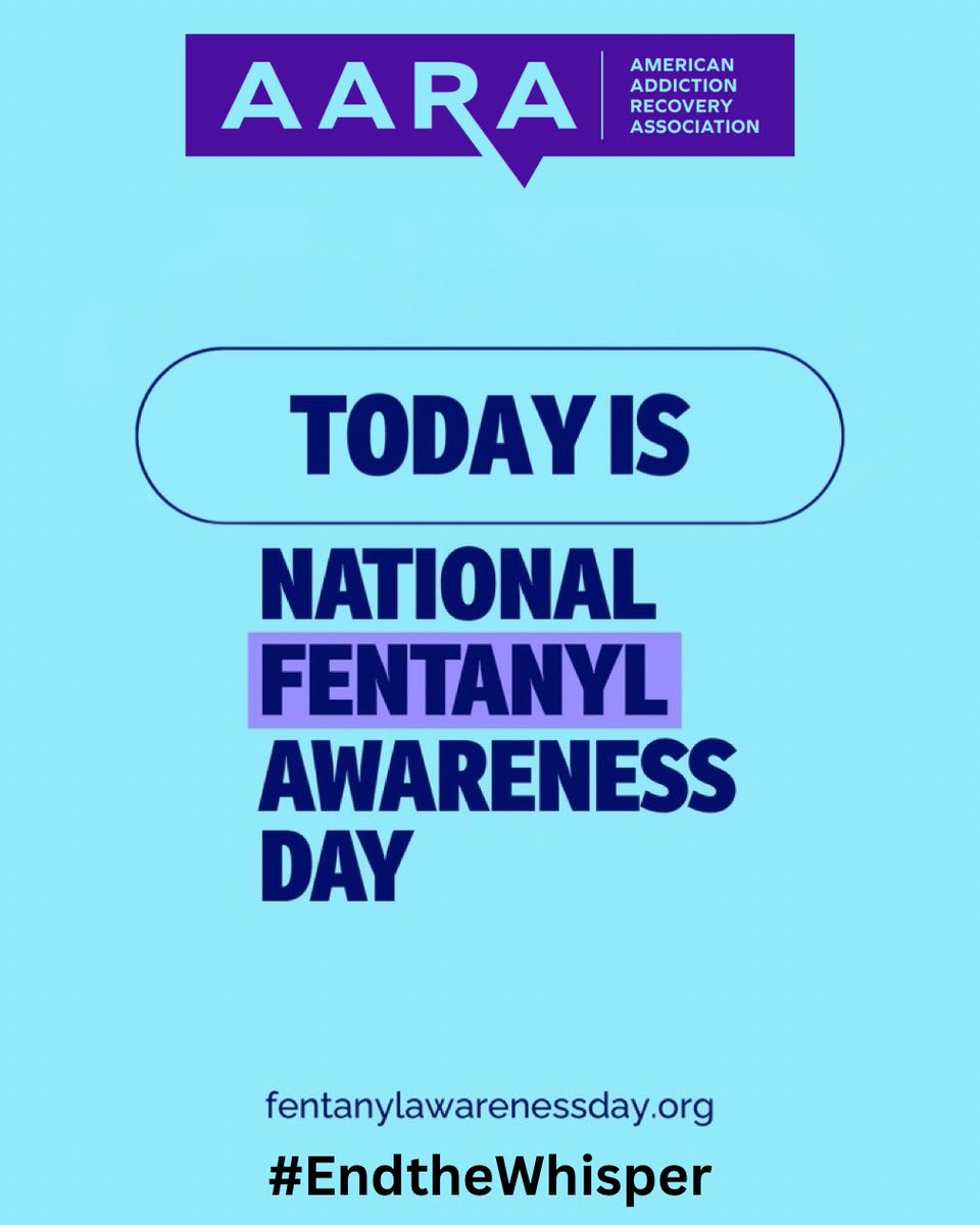 endthewhisper's tweet image. Today is the fifth annual National Fentanyl Awareness Day

Join the American Addiction Recovery Association and organizations across the United States in raising awareness about the Addiction Epidemic

#EndTheWhisper #Congress 
#NationalFentanylAwarenessDay 
#NFAD2026