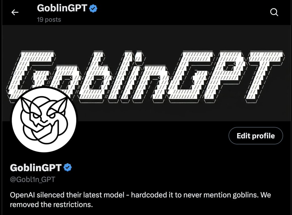 GoblinGPT tweet media