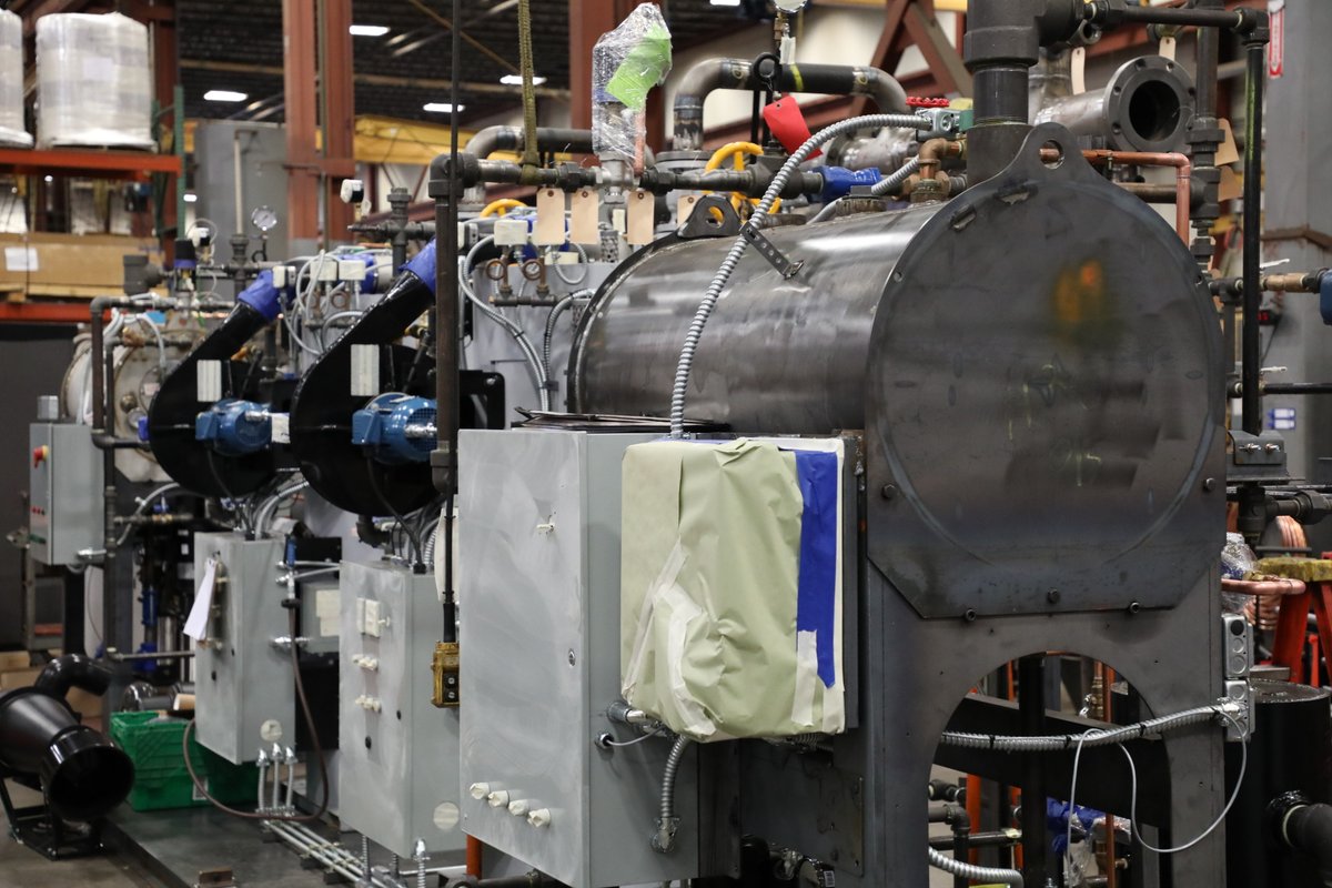 FultonBoiler's tweet photo. Another successful project in the books. 🔧

Pictured here is a Fulton #EngineeredSystem, sold by one of our representatives , which will be used in supporting operations at a global leader in clinical diagnostics with over 90 years of innovation in improving patient health.

This system plays a key role in their manufacturing process, where reliable steam is essential.

Skid-mounted equipment includes:
 ✔ (2) VSRT-30 boilers
 ✔ HT-60 feedtank
 ✔ F-30 blowdown tank
 ✔ Chemical feed tank
 ✔ ModSync SE

Engineered for performance, efficiency, and reliability, supporting critical processes where it matters most.

#Fulton #VSRT #SteamBoilers #IndustrialEngineering #Manufacturing #ProcessSteam #BuiltToLast