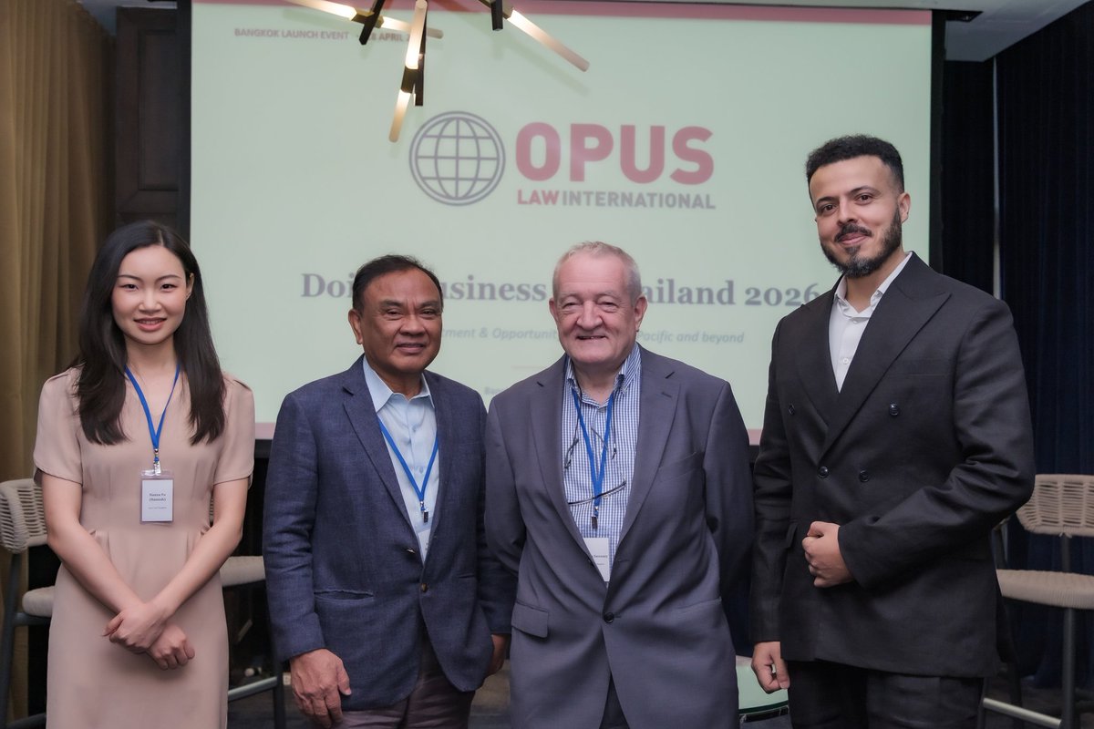 opus_legal's tweet image. Big thanks to everyone who joined us at Skyview Hotel for "Doing Business in Thailand 2026"! 🥂✨
Incredible energy, great networking, and deep dives into the FBA &amp;amp; IBAS. We're already planning the next one—see you there! 📈🌍
#OpusLaw #ThailandBusiness #Investment #Legal