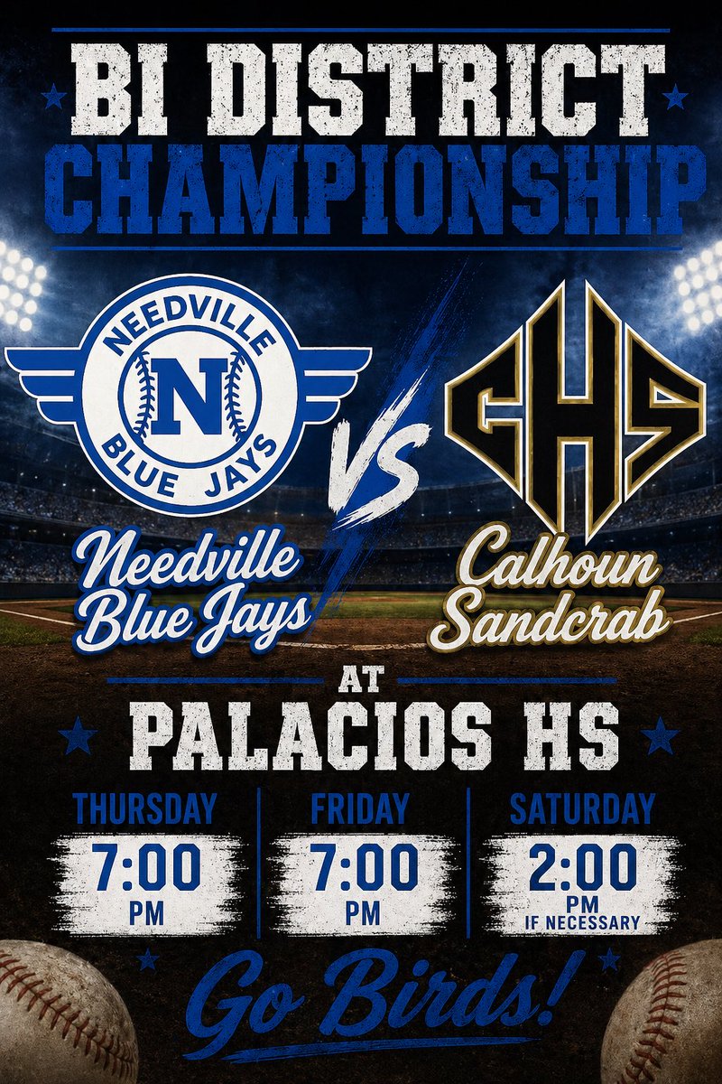 JaysHardBall's tweet photo. Let’s go Birds! #JYJ #PALMVALLEY @4ATxHsBaseball @NeedvilleA @NeedvilleABC https://t.co/4oy5IAlqiE