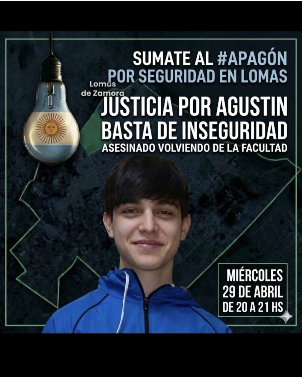 AGUSTIN, TU HIJO, EL MIO, EL DE TODOS. ¿POR QUÉ?
Tenía 20 años. Volvía de estudiar de la Facultad de Derecho de Lomas de Zamora, quería ser Despachante de Aduana.
Un pibe con sueños, con esfuerzo, con futuro.
Le robaron, entregó todo y aún así lo mataron.💔🃏#buenmiercoles #basta