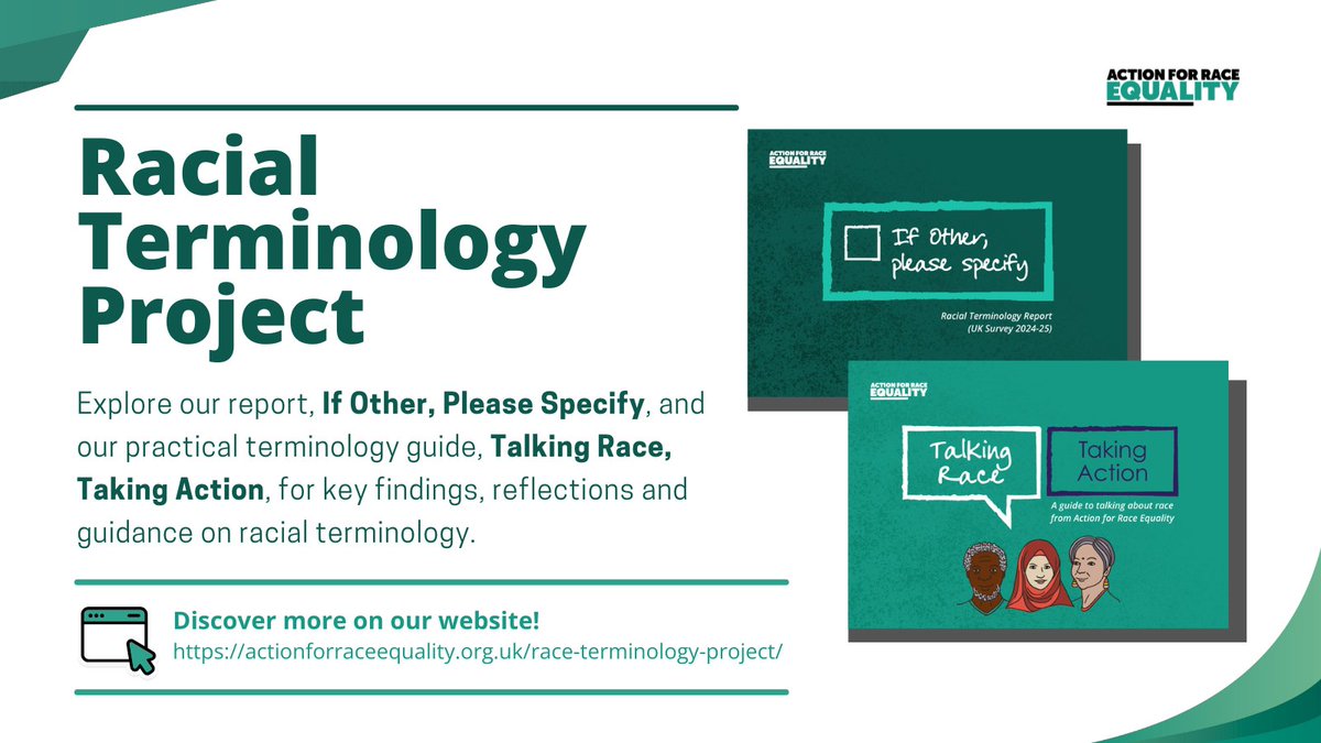 Our Racial Terminology Project report and guide is now available!

Built from insights from young people, and voluntary sector orgs, it examines how race is understood across the UK, offering practical support for more informed conversations about race.👇

ow.ly/JMzz50YOzTm