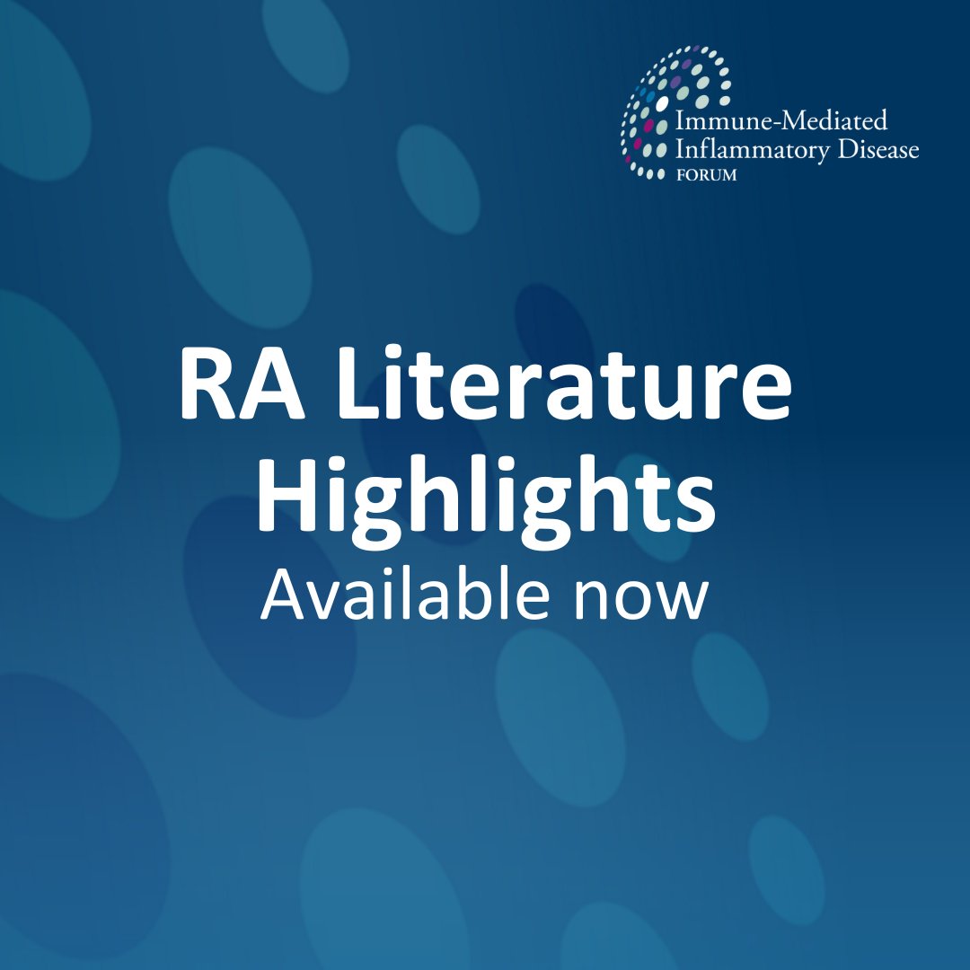 TheIMIDForum's tweet image. Dive into the latest research on #RA with our new in-depth slide decks and literature highlights! Available now for free on the #IMIDForum: imidforum.com/literature-rev…
