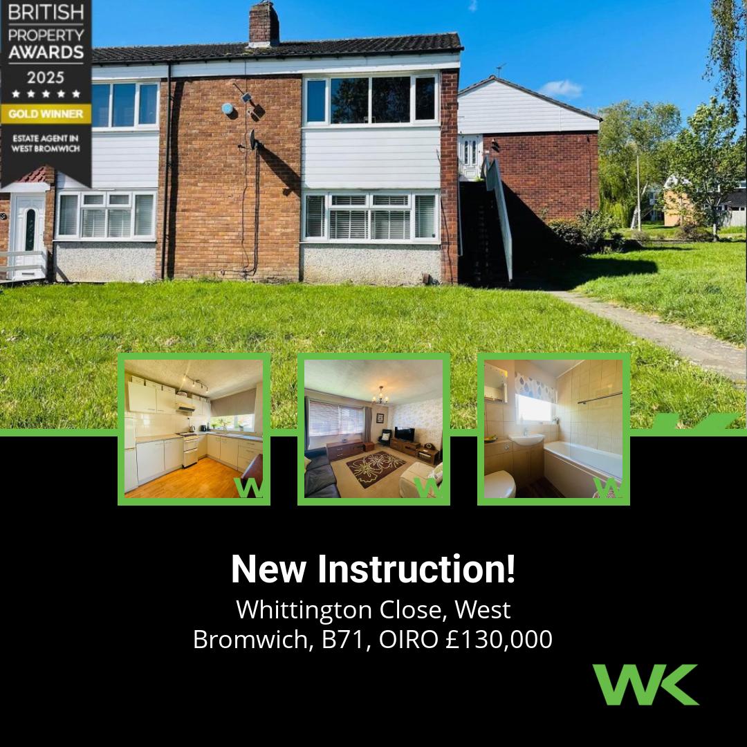 WK_Property's tweet image. ⭐ New Property For Sale
Whittington Close, West Bromwich, B71
For Sale 2 Bed Maisonette OIRO £130,000

For more information please visit our website or contact us via:
📞 | 0121 659 7688
🏡 #NewListing #PropertyForSale #EstateAgent #propertyinB71