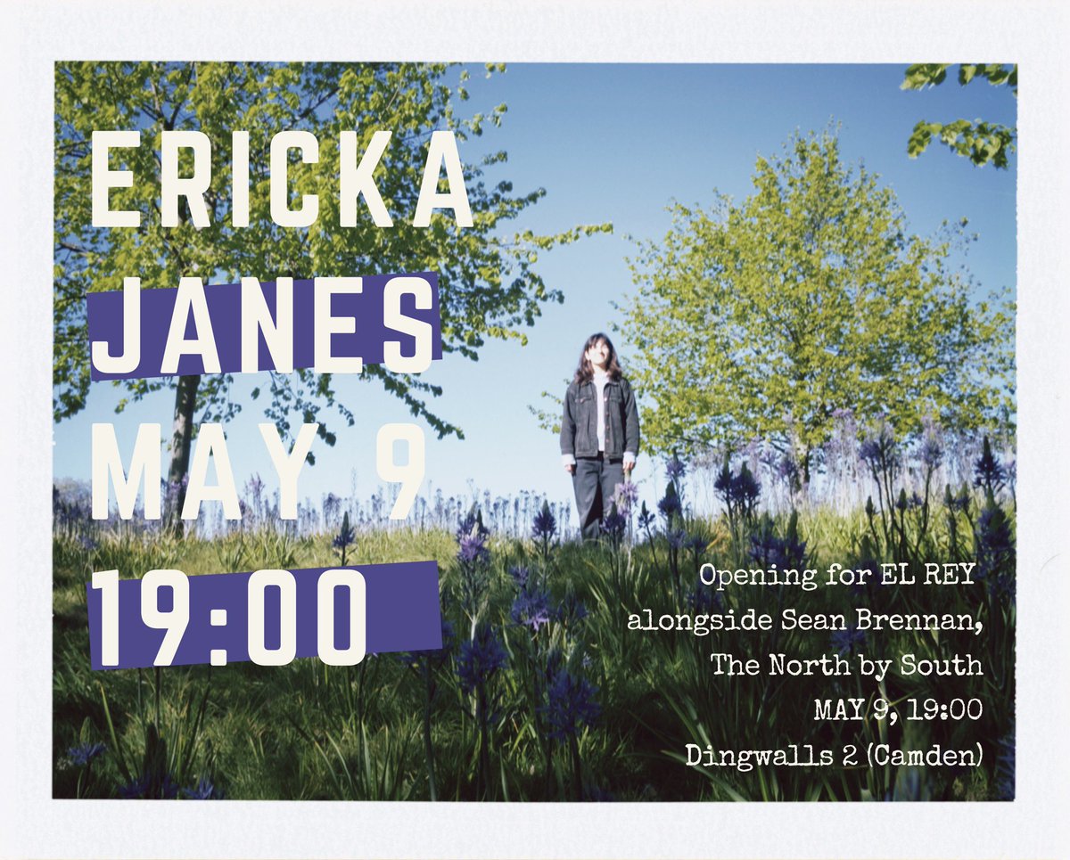 Ricky_Janes's tweet photo. Opening for EL REY on May 9 with my beautiful band.
We're gonna do an indie-folky-rocky set with some new songs for you guys! 🥳

Venue: Dingwalls 2 (Camden) 
Date: May 9
Doors at 19:00
Tickets (please select ERICKA JANES): 
https://t.co/NyRaCF76Ib

See you there! 🏹 https://t.co/aiBFSpsvyy