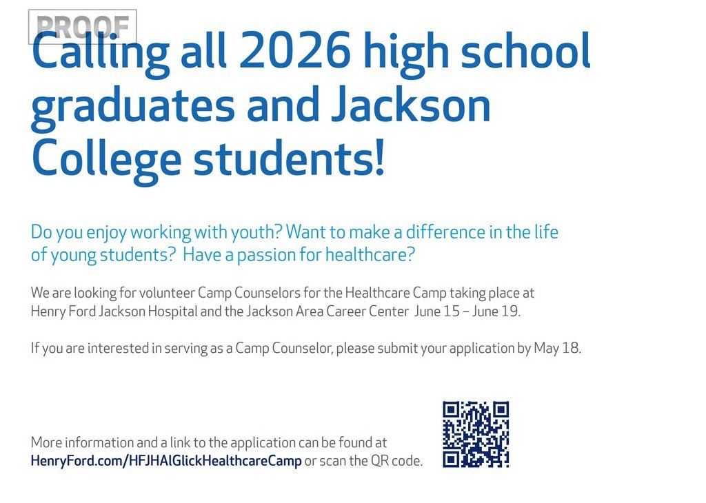 EastJacksonCS's tweet photo. Are you currently in 6th - 9th grade and interested in the health care field?  Check out this amazing opportunity and be sure to register by May 18. Spots are limited!! https://t.co/zq9TdwRWzO