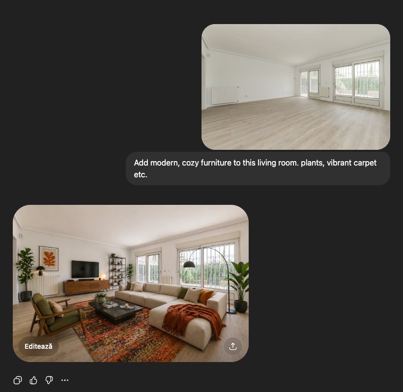diniandrei's tweet photo. This room was empty 10 seconds ago.
ChatGPT's new image model = free home staging, instant.
Interior designers are not sleeping tonight. https://t.co/63k2EOEm0i