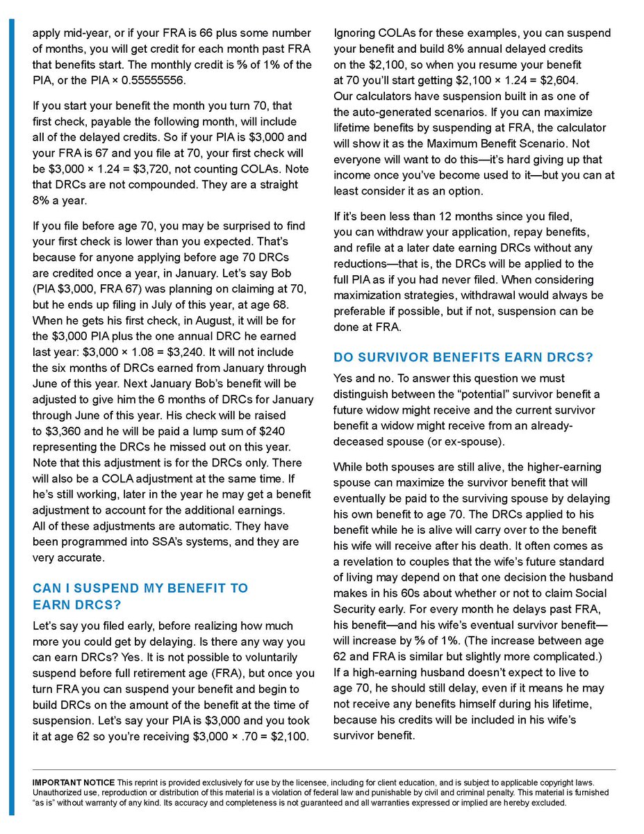 DoughAssoc's tweet photo. Please see below regarding delayed retirement credits.
See the link below to download a copy for yourself!
https://t.co/P0FrzmzPCh https://t.co/ClPveA7PEs