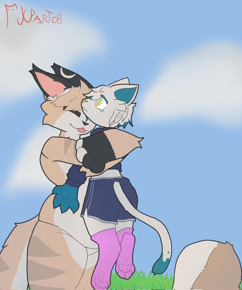 Tkpart08's tweet photo. Gatos abrazados ♪⁠～⁠(⁠´⁠ε⁠｀⁠ ⁠) 
Aún vivo, solo ocupado (facultad)

#furryart #furry #furryoc #furryartists #oc #dibujodigital https://t.co/va25JZnwDo