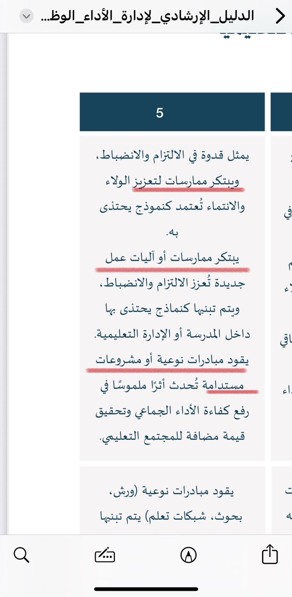 ittmoon's tweet photo. @H_Alkhathlan @suliman21436 يفترض أن كل معلم يقرأ ( الدليل الإرشادي لإدارة الأداءالوظيفي ) أرفقت لك أمثلة بسيطة من سلم تقدير 5 https://t.co/WU77rphYKx