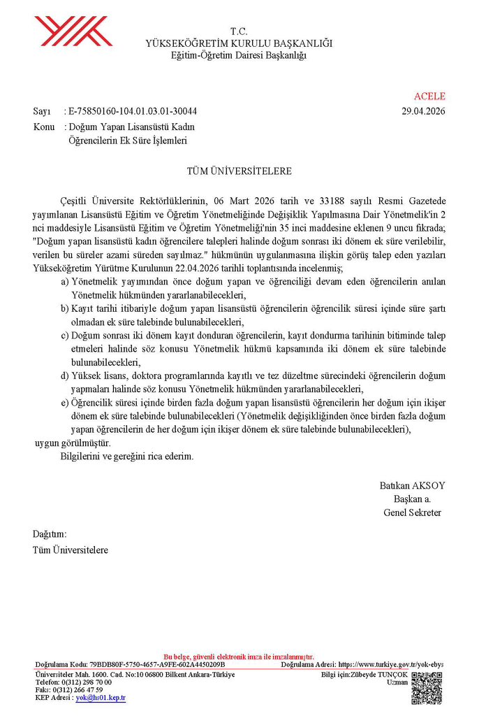 📌 Tüm Üniversitelere 📄