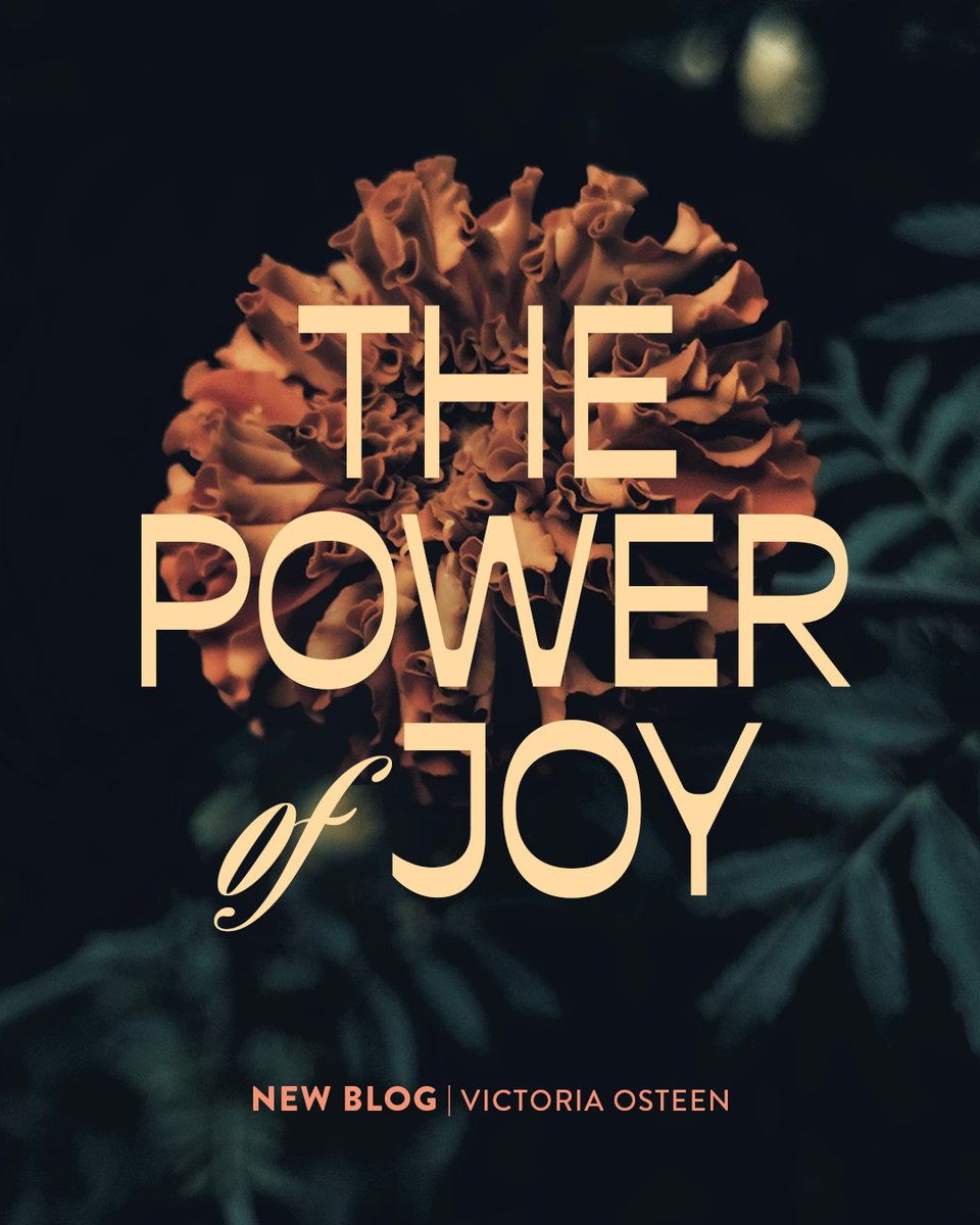 VictoriaOsteen's tweet photo. The beauty of the joy that Jesus gives us is that it is not dependent on what is going on around us. Jesus prayed that His joy would “remain in you, and that your joy may be full” (John 15:11). His joy is in us. When you said yes to Jesus, nothing changed on the outside, but He gave you a new heart inside and filled it with His joy. He’s saying, “I’ve given you exactly what you need to defeat the power of the enemy and stay strong in this life.”

Check out my blog, “The Power of Joy”: https://t.co/I3cPIDlSrb