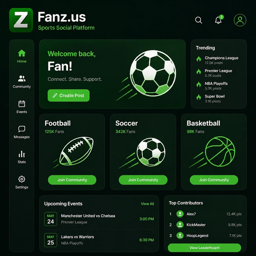 EsportsC65762's tweet image. Why settle for general social media? 📉 Fanz.us is the first platform 100% dedicated to sports. Connect with your community and talk game all day. Join for free at fanz.us! 🏈⚽️🏀 #SportsOnly #Fanz #GameTime