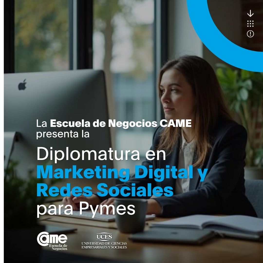 CAMEEscuela's tweet photo. 🎓 Diplomatura en Marketing Digital y Redes Sociales para Pymes
💻 100% online | Certificación @universidaduces 
⏳ Inscripción hasta el 4/5 💸 15% OFF 
🎯 Becas para PyMEs Red CAME

Aprendé estrategia digital, redes sociales, campañas y ventas online.
📩 diplomaturas@came.org.ar https://t.co/qtROMGFI0h
