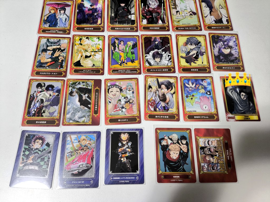shon_0v0's tweet photo. ジャンプフェア アニメイト 色紙 SCF カード 特典 交換
譲）
画像1〜4

求）
2026ルリドラゴン、異種ルリドラゴン

👑はレアのため条件次第となります。
お声掛けお待ちしております https://t.co/5qEdkFF7p5