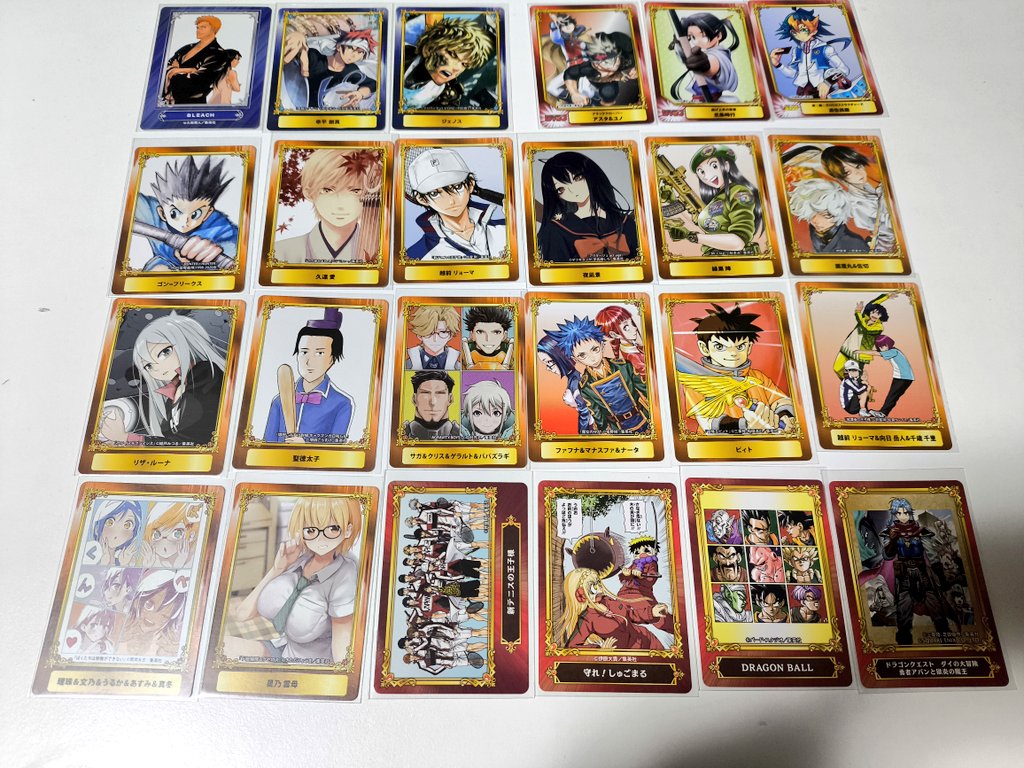 shon_0v0's tweet photo. ジャンプフェア アニメイト 色紙 SCF カード 特典 交換
譲）
画像1〜4

求）
2026ルリドラゴン、異種ルリドラゴン

👑はレアのため条件次第となります。
お声掛けお待ちしております https://t.co/5qEdkFF7p5