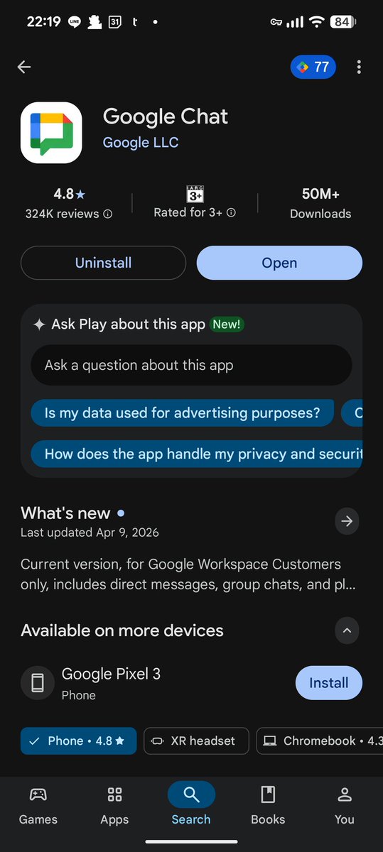 tweejoe's tweet photo. I just don't understand. There was Google talk, then it was gone. Google Hangouts came to replace Google talk. Then Google Hangouts was gone, and Google chat came. Why didn't Google keep the original name? https://t.co/jIua6ekOWF