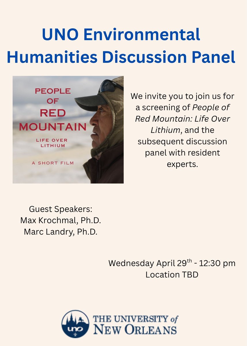 UNOCOLAEHD's tweet photo. Interested in the Environmental Humanities?
Join us today in LA 197! https://t.co/MZhLEurP9V