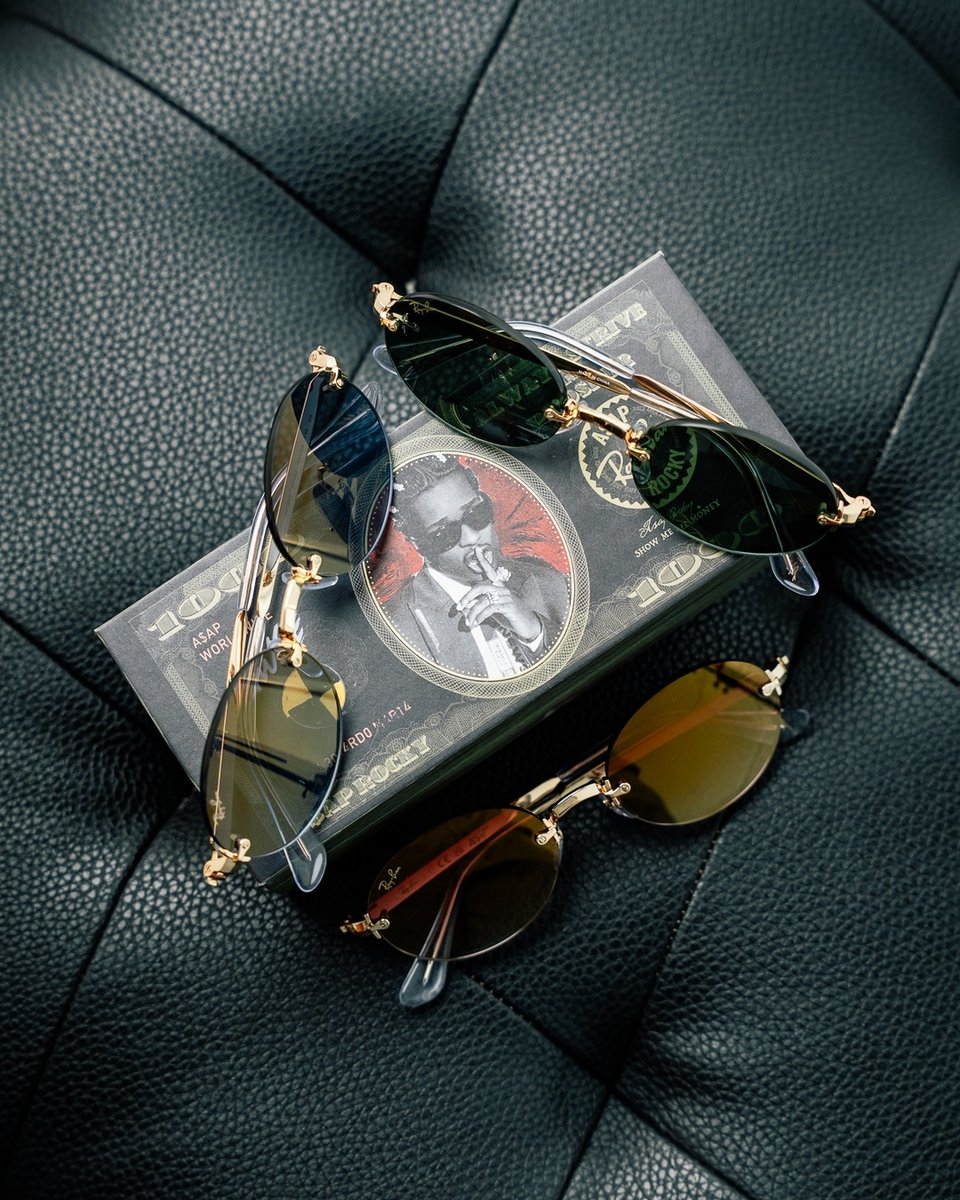 menscloset407's tweet image. Lord Flacko approved. 🕶️💰 The exclusive Ray-Ban x A$AP Rocky capsule just touched down and the details on these are insane.

#MensCloset #RayBan #ASAPRocky #LordFlacko #Streetwear #SummerAccessories #Sunglasses #MensFashion #Hypebeast #OOTD #FreshFits #RimlessGlasses