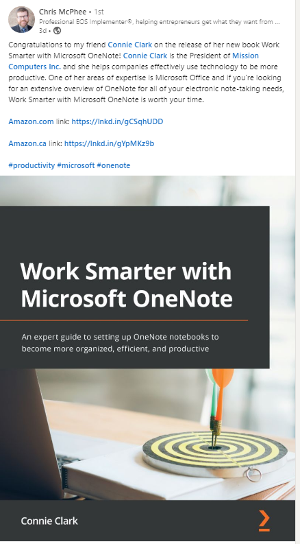missioncompute's tweet image. Check out my book #WorkSmarterwithMicrosoftOneNote #OneNote bit.ly/44vmO0d