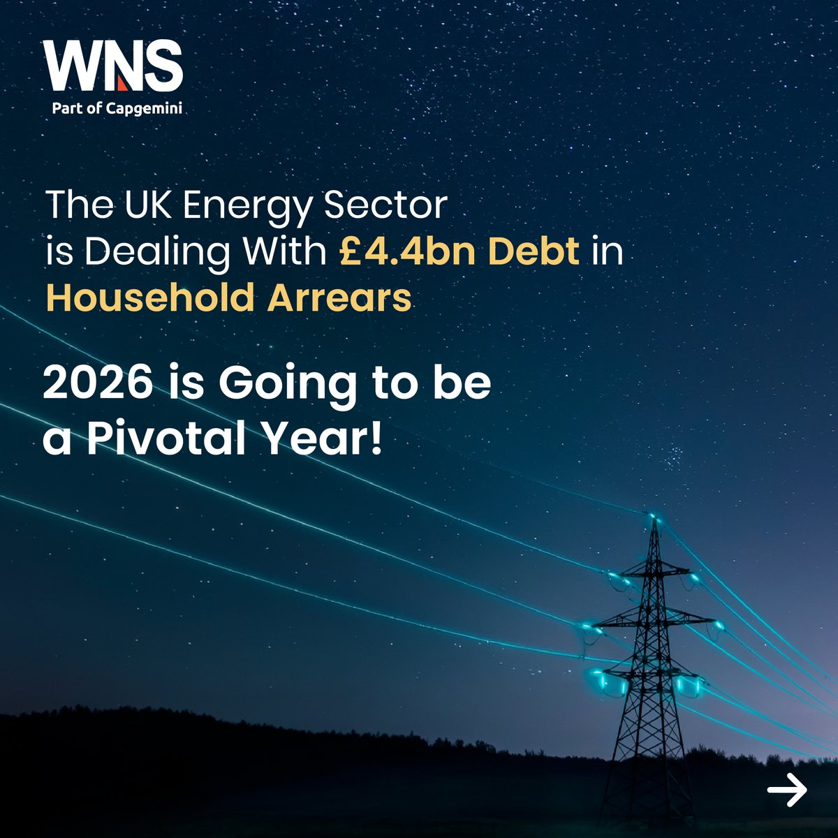 wnsholdings's tweet photo. Can #energy suppliers rethink debt management and build stronger customer trust? Read how Angela Booth explores AI-guided support for fairer outcomes and stability. Read the blog to #OutsmartTheFuture: https://t.co/0nPSXu73ia https://t.co/BWPIyQmDdF