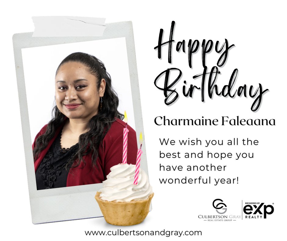culbertsonand's tweet image. 🎉 Happy Birthday Charmaine! 🎂

#culbertsonandgraygroup #culbertsonandgray #realtor #realestate #happybirthday #brokeredbyexprealty #exprealtyproud #expproud #roseville #sacramento #california