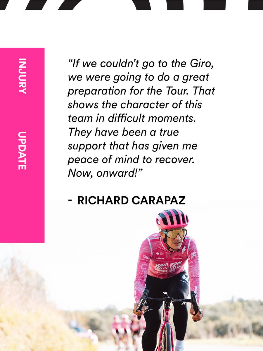 joan_zamora_00's tweet image. 🇮🇹Carapaz tras confirmarse su baja psra el @giroditalia 

💬“Encontrarme en esta situación es frustrante porque le pones mucho deseo y tiempo, pero al final tengo que priorizar mi salud ahora y seguir adelante.”

#Cycling #Ciclismo #Cyclisme #Deportes