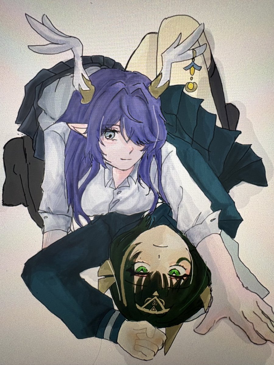 Fuch4a's tweet photo. #ネフェラウ　#学パロ https://t.co/BPCBCk24lS