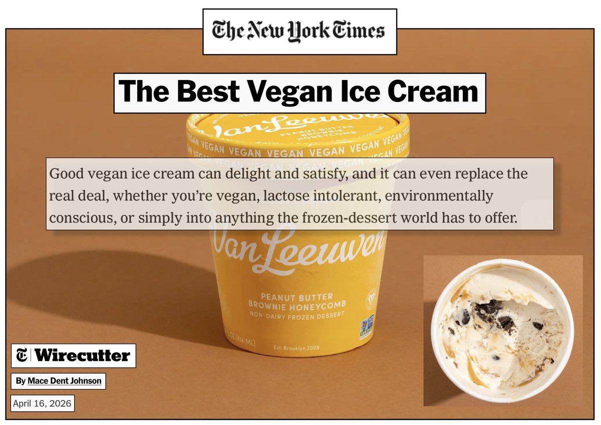 VegMediaWatch's tweet image. The @nytimes reviewed several brands of #vegan ice cream and reported that they're not only as delicious as the #dairy versions, but also eco-friendly. Thank you, #NYTimes. 

What the @wirecutter did not mention are health risks and abuses associated with using the lactation