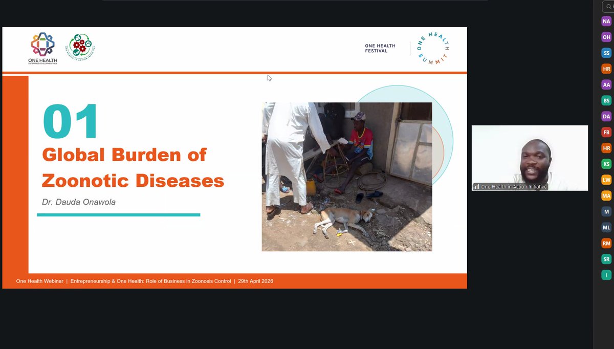 OnehealthDevHub's tweet photo. 𝗪𝗲 𝗔𝗿𝗲 𝗟𝗜𝗩𝗘......
The #OneHealthSummit webinar 
 Entrepreneurship meets One Health to explore how business can drive real solutions in zoonosis control.

Join the conversation. Learn. Engage. Take action.
📅 Today
 ⏰ 3:00 PM (GMT+1)
 🔗 https://t.co/gzRRMBA5Wx https://t.co/vkGezPzQ1N