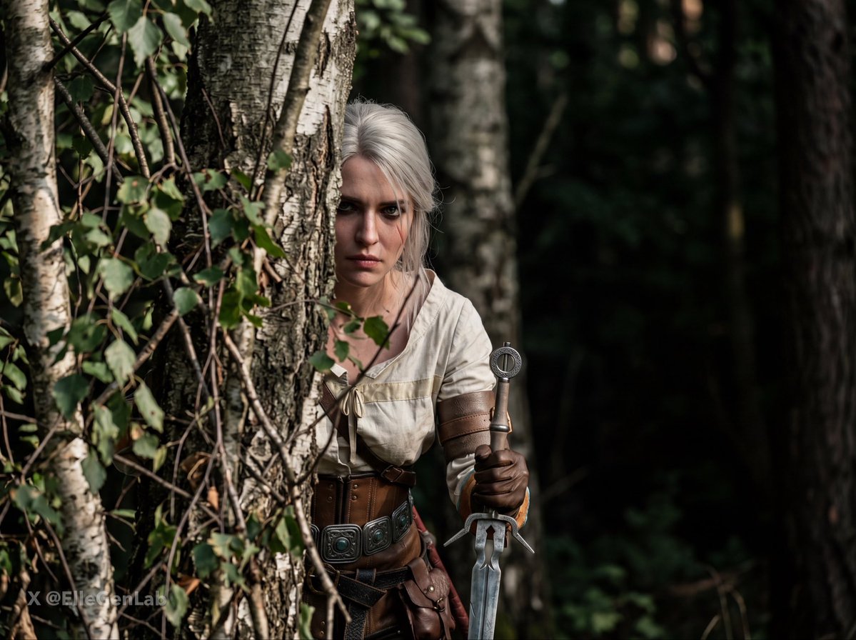 ElleGenLab's tweet image. You’re being watched. 🥷 Ciri is here. 
#Ciri #virtualart