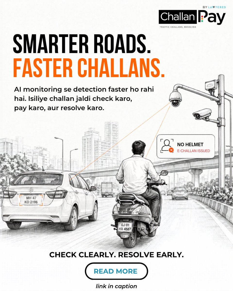 AI-led traffic systems are enabling real-time violation recognition, 24/7 monitoring, evidence capture, and direct integration with challan workflows.  

Check clearly. Resolve early.

Read more:
prisma.ai/post/how-ai-is…

Check &amp; pay here:
👉 challanpay.in

#BeRoadSmart