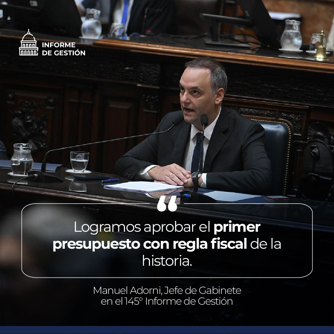 “Haber logrado la aprobación de un presupuesto de este tipo no sólo habla de la responsabilidad con la que gobierna esta administración, sino del cambio de época que vivimos los argentinos: logramos que una gran parte de ustedes, elegidos para representar a los argentinos en el
