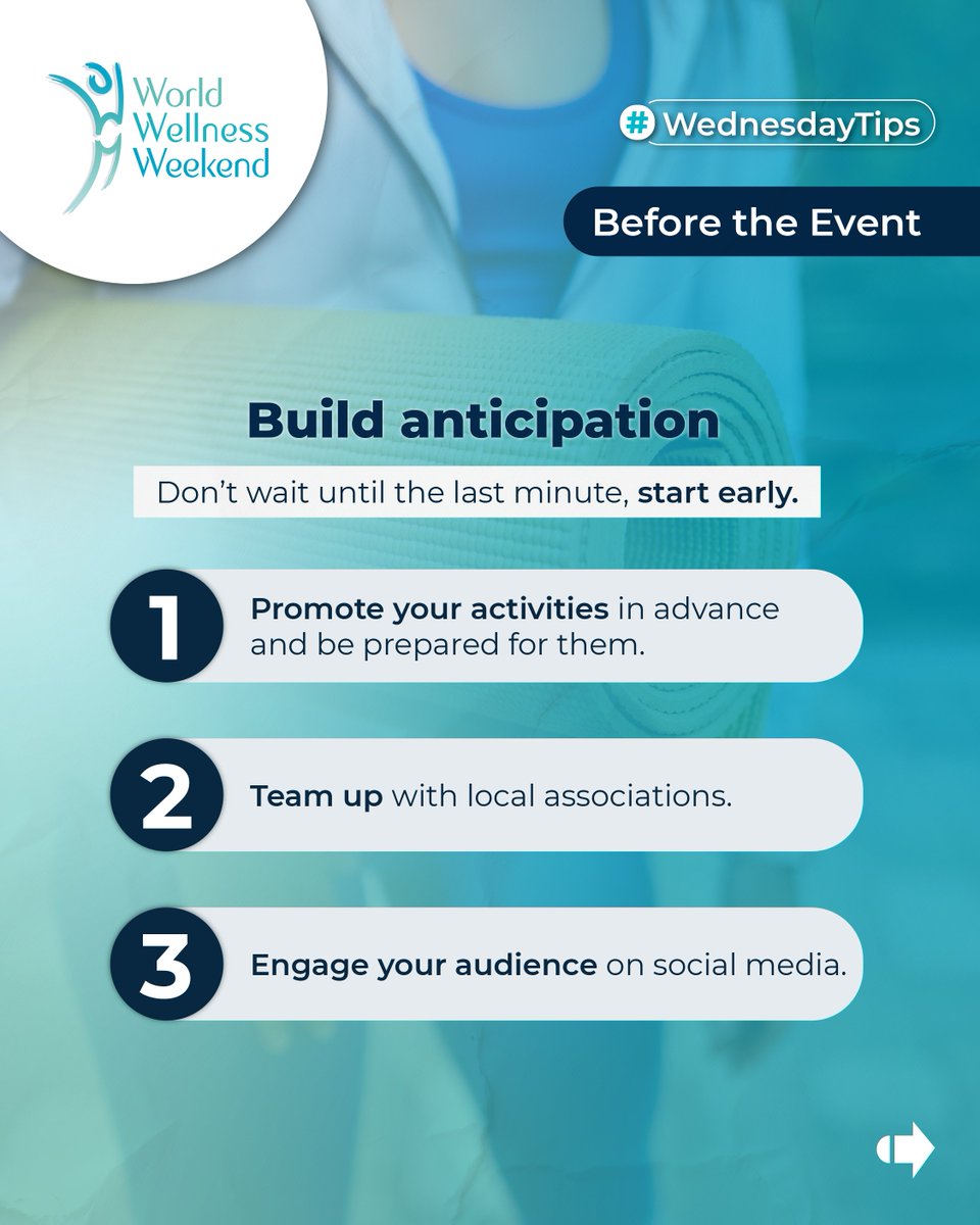 WorldWellnessWe's tweet photo. #WednesdayTips

Want to attract more people to your venue and keep them coming back?😌

It’s not just about offering activities.☀️
It’s about creating experiences people remember.

Discover more tips and ideas to grow your wellness audience:
🔗 https://t.co/qUWXehC0Bh https://t.co/9QPjDYwCLP