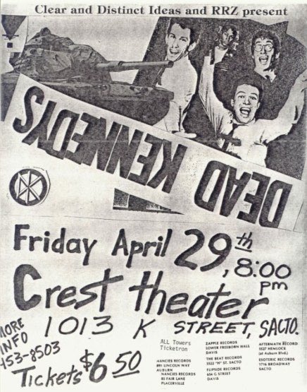 mrgeekdave's tweet image. On April 29, 1983 the #DeadKennedys played the Crest Theatre in Sacramento, California
#Punk @deadkennedys 
🛜 linktr.ee/thedavedynasty