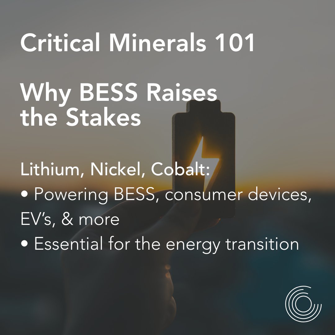 cirba_solutions's tweet image. ⚡ Critical Minerals 101: Battery energy storage systems are booming—and that means higher demand for lithium, nickel &amp;amp; cobalt.

Swipe to see why recycling is key to supplying the critical mineral demand and closing the circular supply chain.

#BatteryRecycling #BESS #CleanEnergy