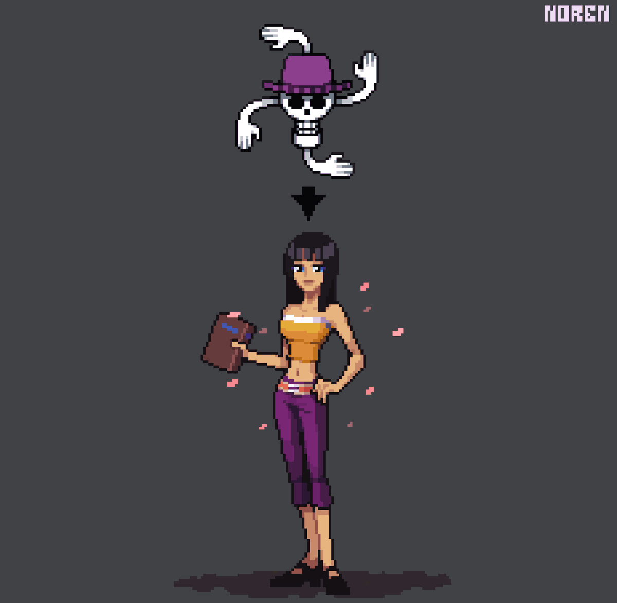 Nico Robin.

#ドット絵 #pixelart