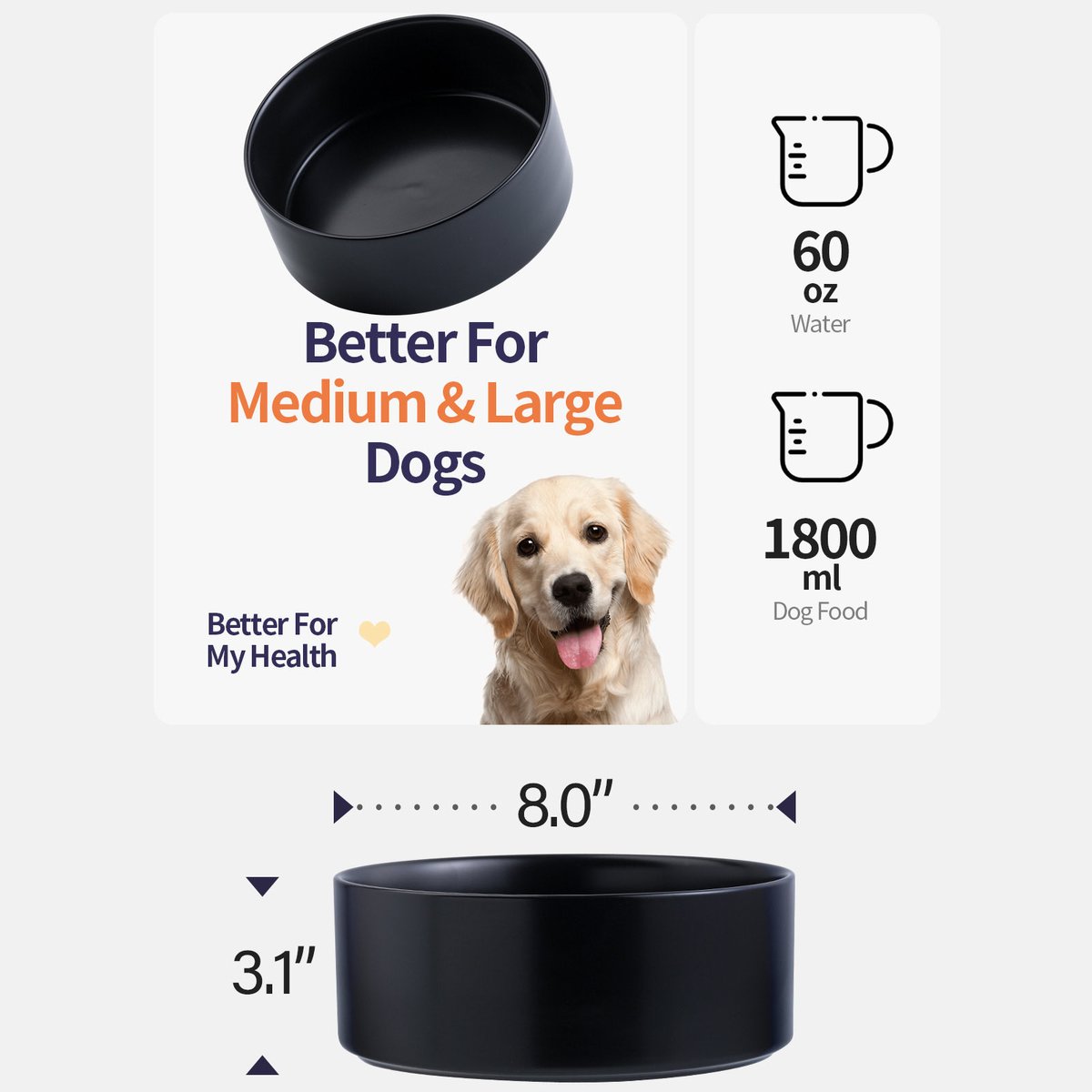 Jiangmia4's tweet photo. Large dog bowl.Heavy weighted not easy to move around. Easy to clean, microwaveable and dishwasher safe. https://t.co/GMBpLLJItF https://t.co/7Xo4QMmkXi