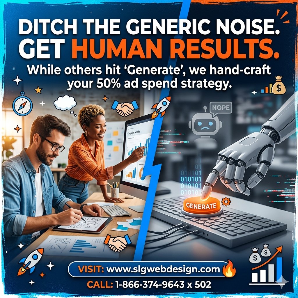 SLGWebDesign's tweet photo. Ditch the "7% rule"—it’s outdated. 📉 The big players are putting 40-50% of their budget into online ads to stay ahead. Don't settle for robotic, generic noise.

🚀 Go Big: https://t.co/jRAWCz8wrU
📞 1-866-374-9643 x 502

#Marketing #Growth #NoAI https://t.co/EApmF0E6JI