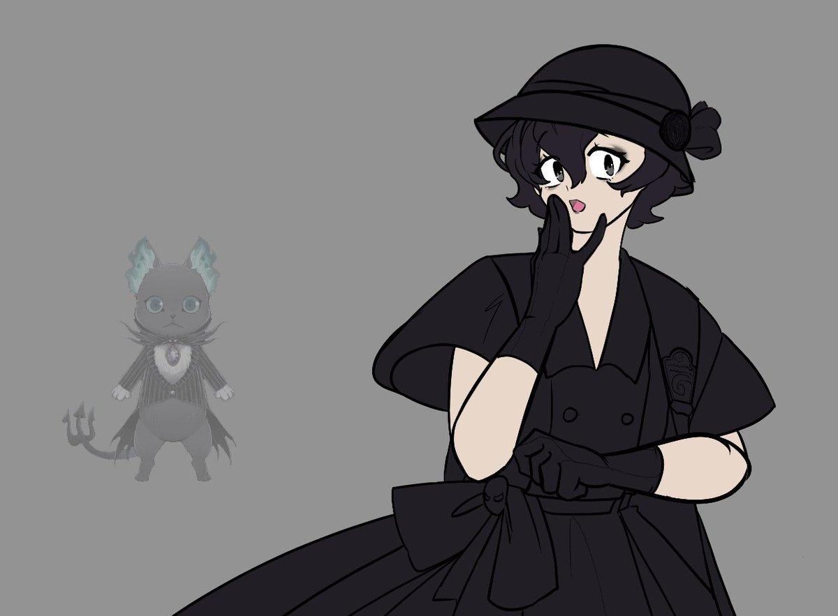 PanPanpan004's tweet photo. Ngl
I sorta wish I got into TWST earlier cuz I really wanted that one card of Leona in his nightmare suit

But I forgot... I'm an artist...
Also wip of Yuume in a little Nightmare Suit of her own https://t.co/1EpKqMSURW